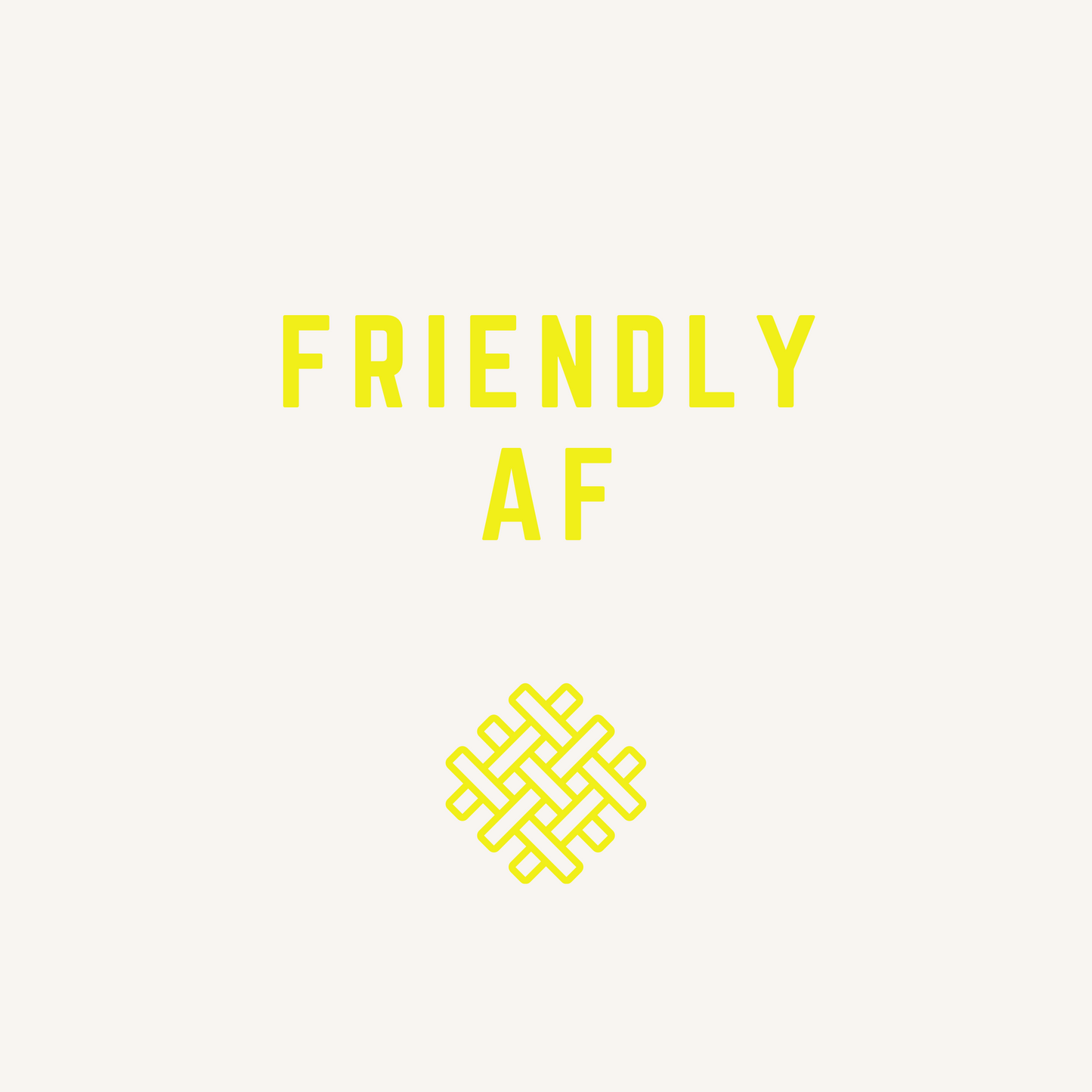 friendly af - classic snapback - beige