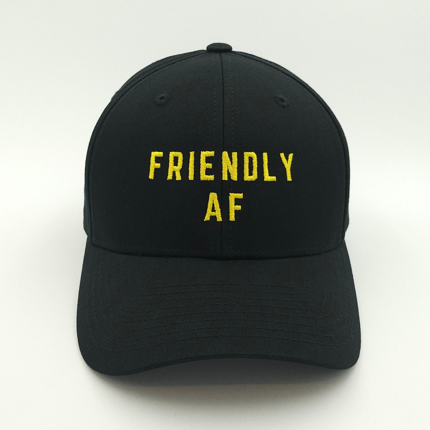 friendly af - classic snapback - black