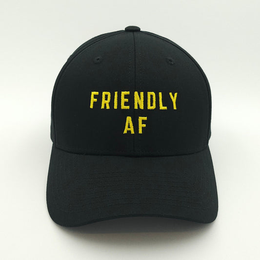 friendly af - classic snapback - black