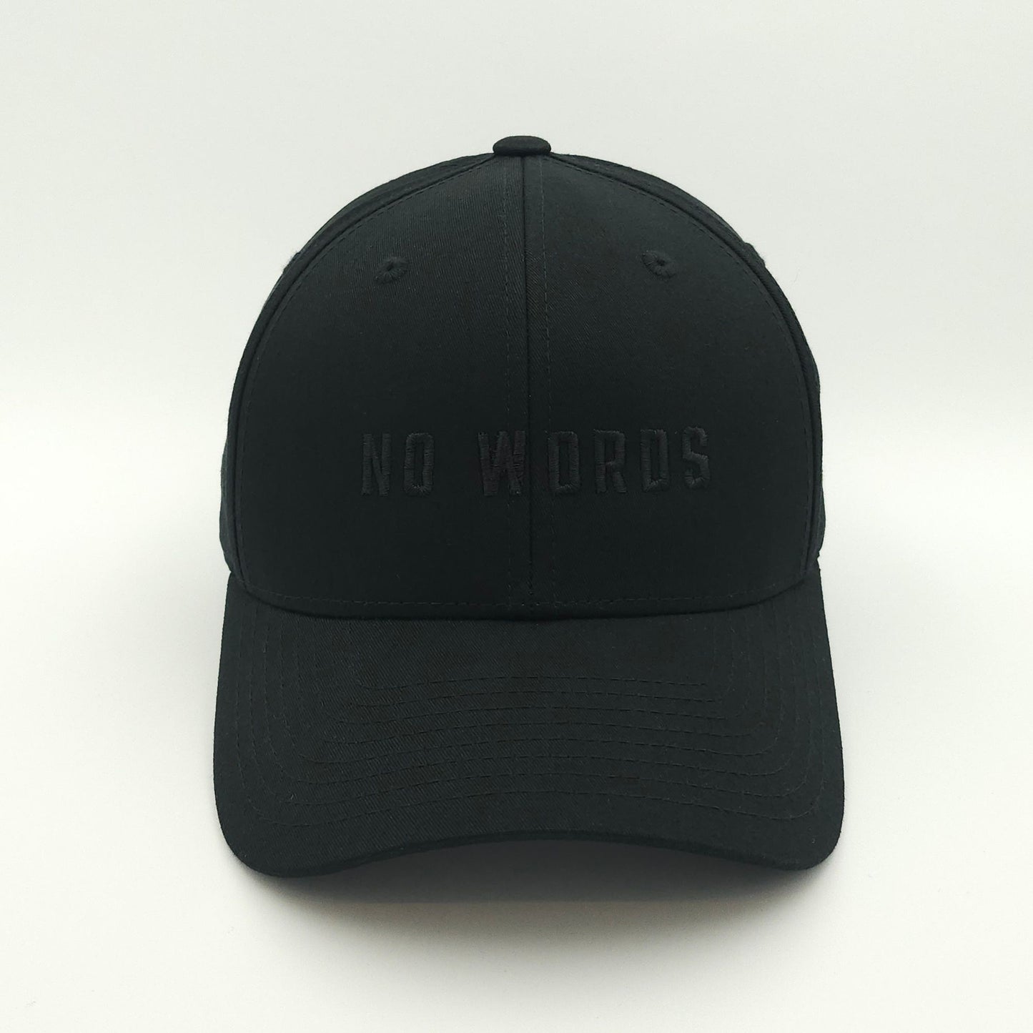 no words - classic snapback - black