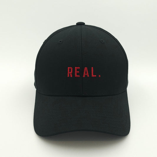 real. - classic snapback - black