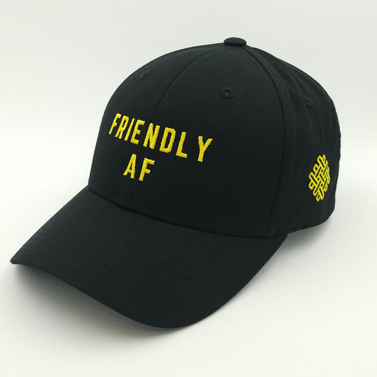 friendly af - classic snapback - black