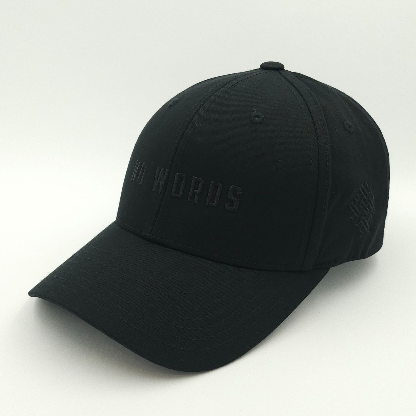 no words - classic snapback - black