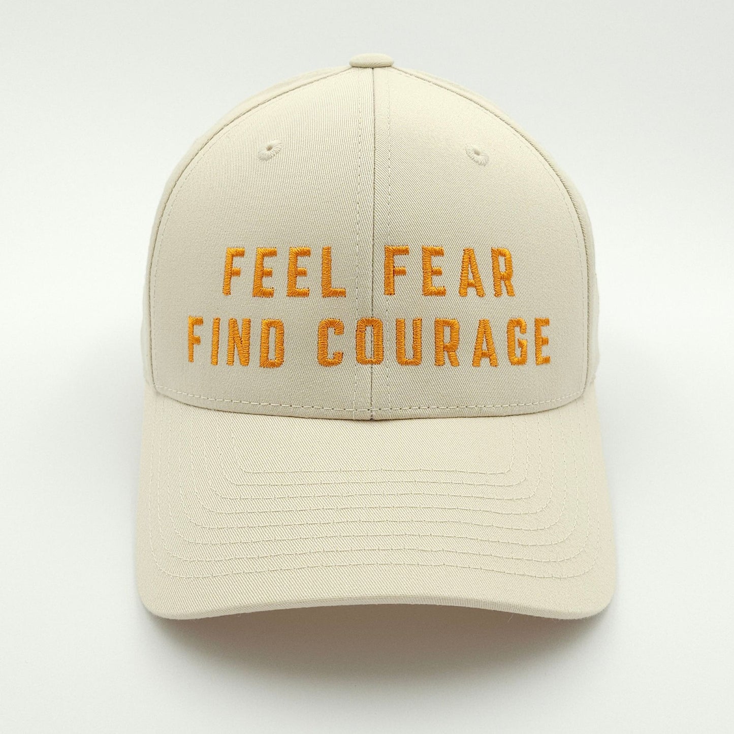 feel fear find courage - classic snapback - beige