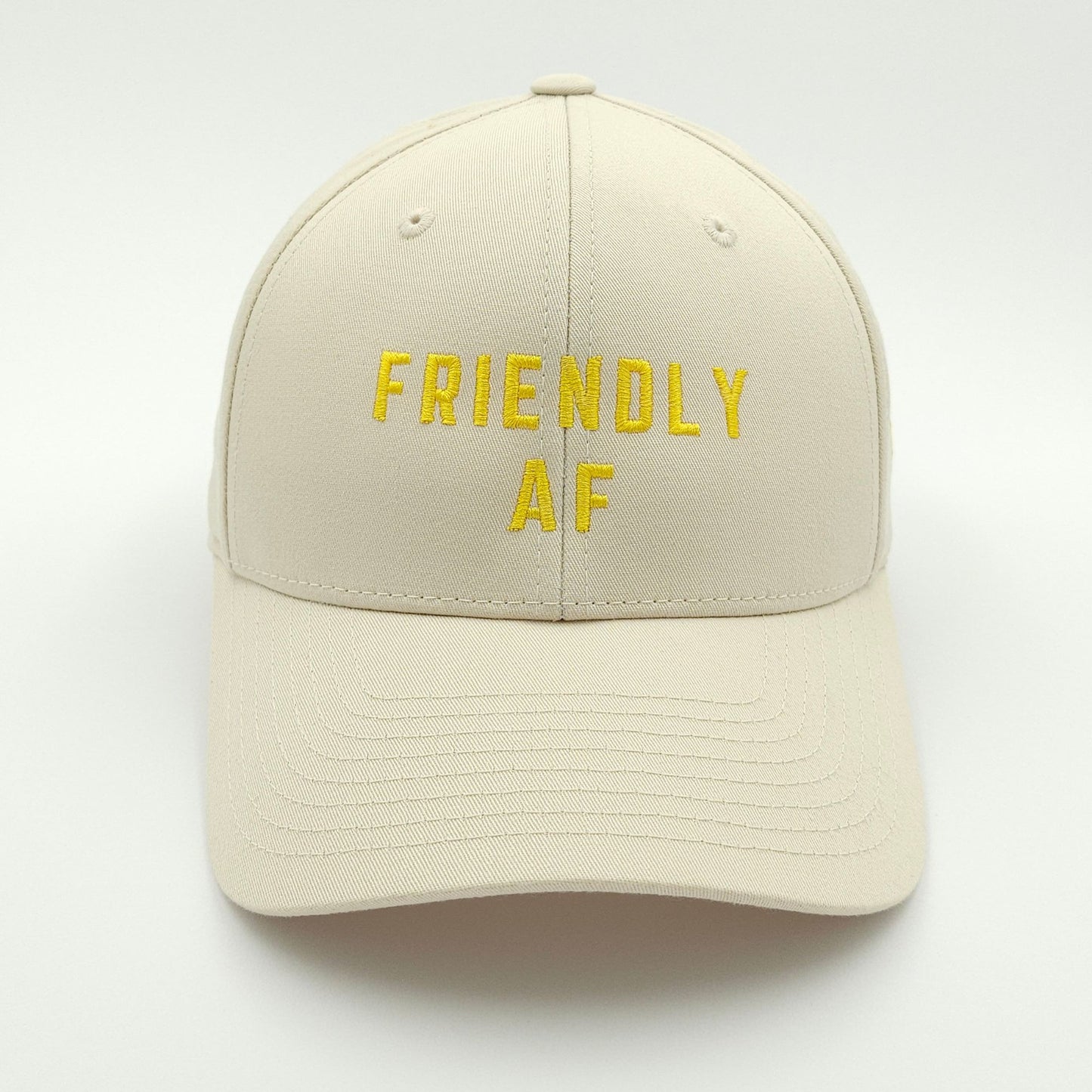 friendly af - classic snapback - beige