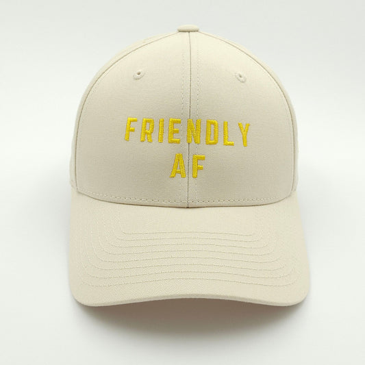 friendly af - classic snapback - beige