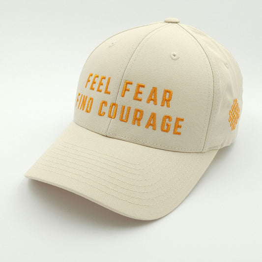 feel fear find courage - classic snapback - beige