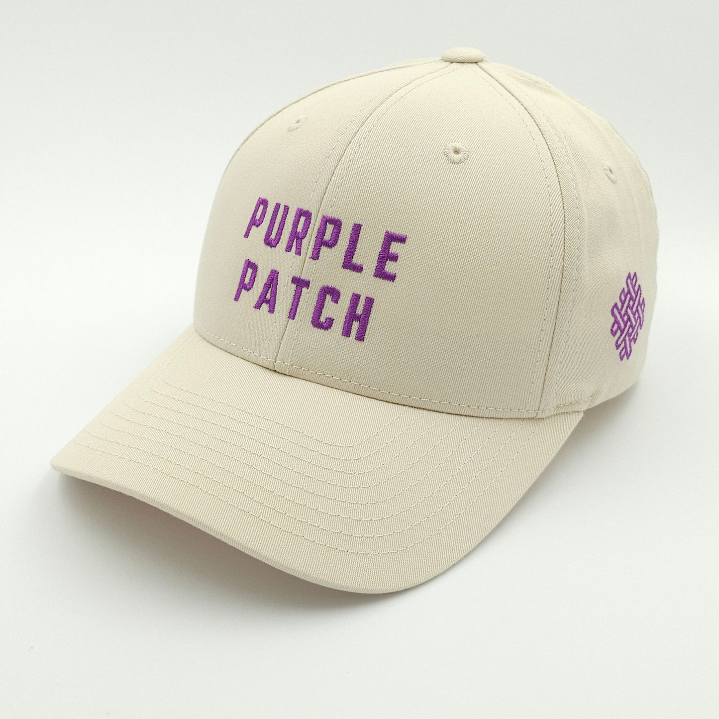 purple patch - classic snapback - beige