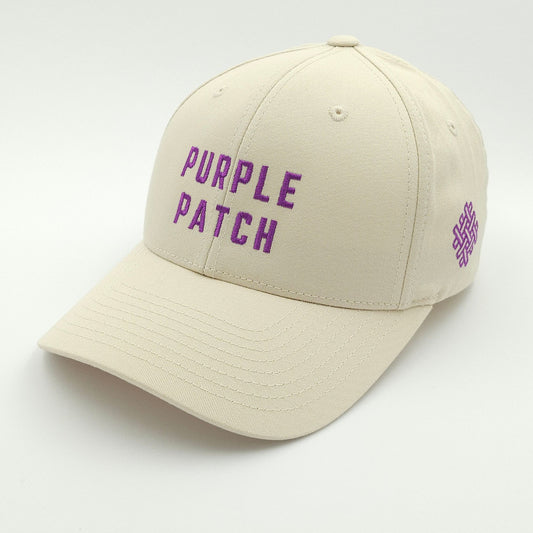 purple patch - classic snapback - beige