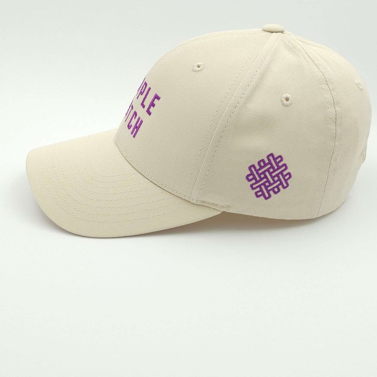 purple patch - classic snapback - beige