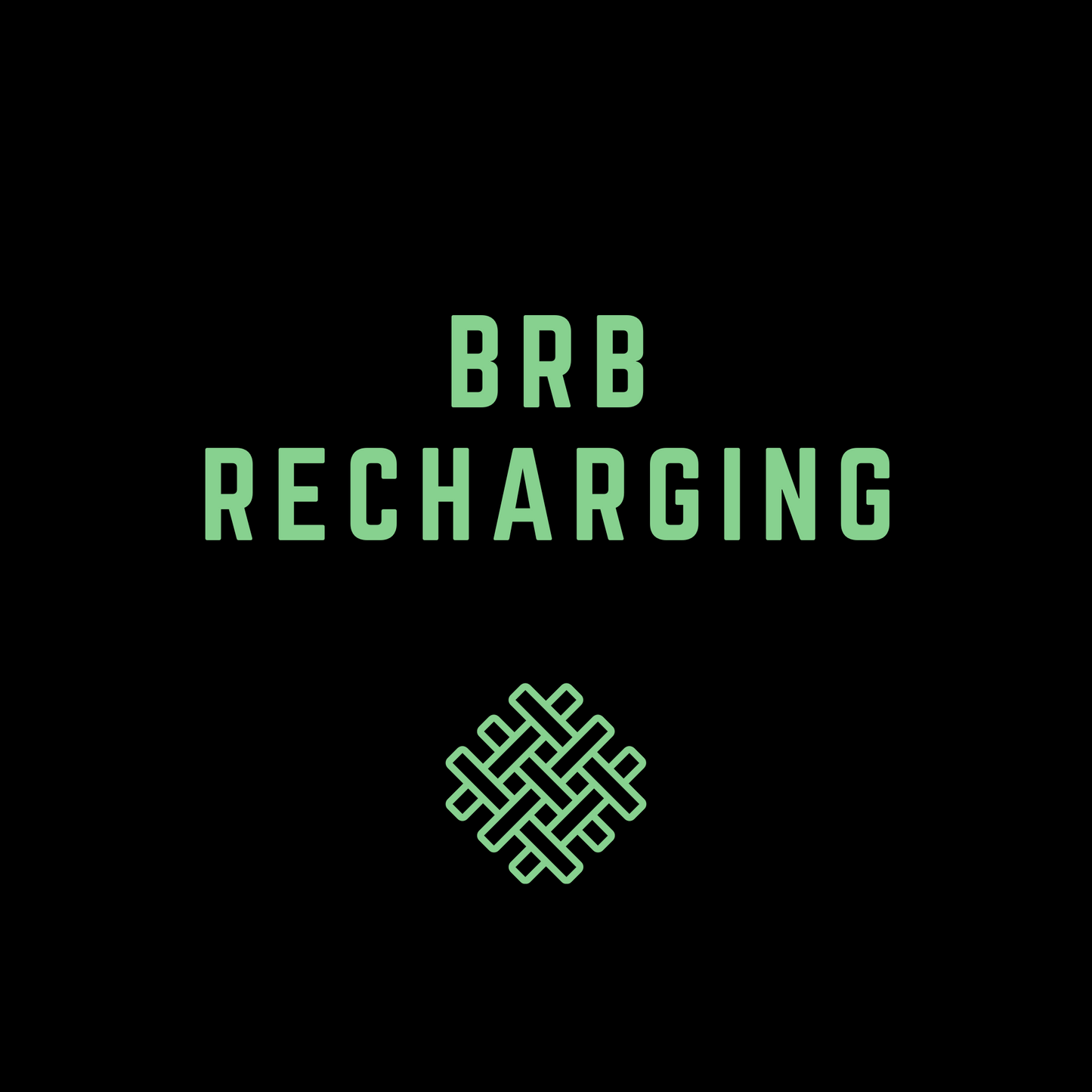 brb recharging - classic snapback - black
